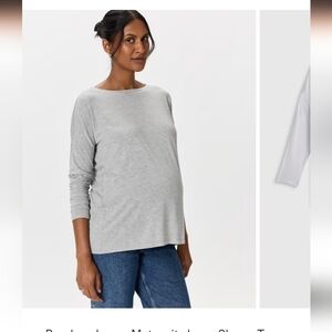 Quince Maternity Bamboo Jersey Long Sleeve Tee